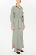 Khaki Slit detail maxi dress 92873