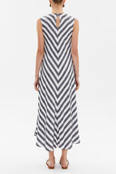 Black Front Pleated midi dress 92888