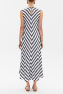 Black Front Pleated midi dress 92888