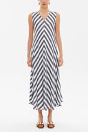 Black Front Pleated midi dress 92888