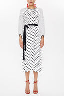 Spotted Pleated midi dress 92914