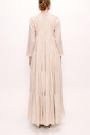 Light Brown Pleated long dress 92951