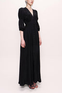 Black Pleated long dress 92960