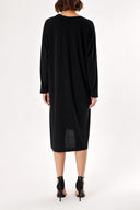 Red bat sleeve midi dress 92969