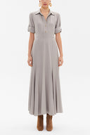 Gray Elastic maxi dress 92975
