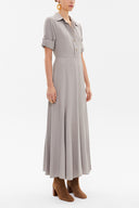 Gray Elastic maxi dress 92975