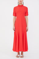 Red Elastic maxi dress 92975