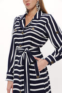 Navy Blue Pocket maxi dress 92979