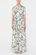 Water green Gathering detail maxi dress 93018