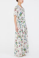 Water green Gathering detail maxi dress 93018