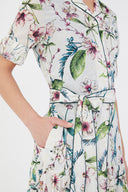 Water green Gathering detail maxi dress 93018