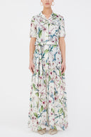 Water green Gathering detail maxi dress 93018