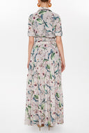 Lilac Gathering detail maxi dress 93018
