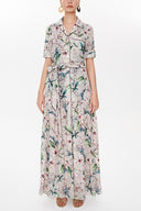 Lilac Gathering detail maxi dress 93018
