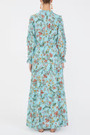 Mint Ruffled maxi dress 93021