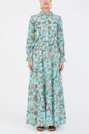 Mint Ruffled maxi dress 93021