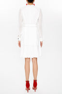 White High collar mini dress 93035