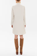Beige High collar mini dress 93036