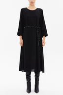 Patterned Shoulder binding midi dress 93039