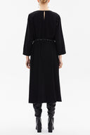 Patterned Shoulder binding midi dress 93039