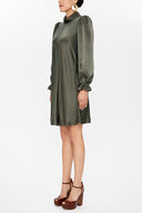 Khaki Neck detail mini dress 93044