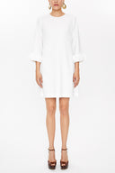 White Accessory detail sleeve mini dress 93051