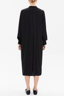 Black Sleeve detail shabby chic midi dress 93052