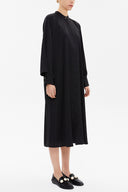 Black Sleeve detail shabby chic midi dress 93052