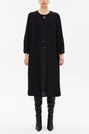 Black Tie-neck midi dress 93053