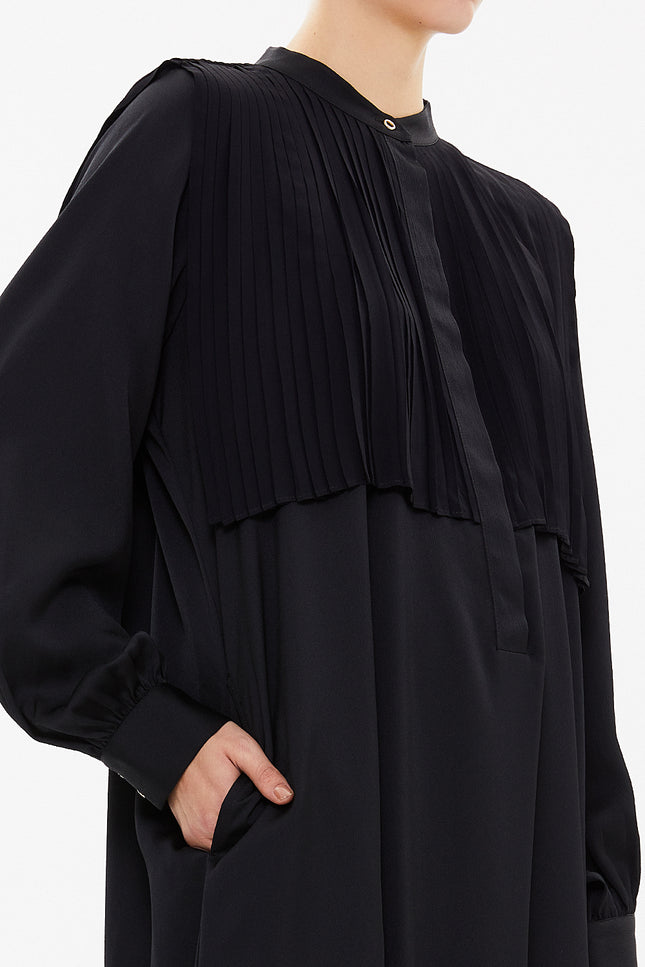 Önü Piliseli Midi Elbise 93069