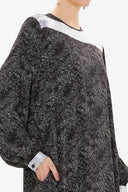 Black Neck detail midi dress 93071