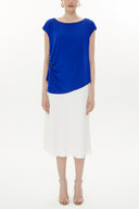 Blue Snap fastener detail  shabby chic blouse  19817