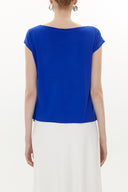 Blue Snap fastener detail  shabby chic blouse  19817