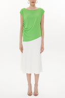 Green Snap fastener detail  shabby chic blouse  19817