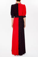 Red Balloon sleeve maxi dress 93110