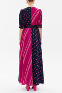 Fuchsia Balloon sleeve maxi dress 93110