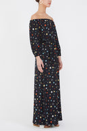 Anthracite Boat neck maxi dress 93111