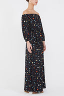 Anthracite Boat neck maxi dress 93111