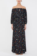 Anthracite Boat neck maxi dress 93111
