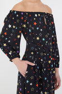 Anthracite Boat neck maxi dress 93111