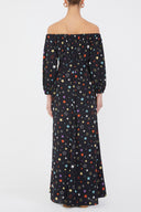 Anthracite Boat neck maxi dress 93111