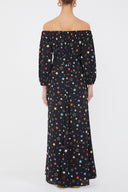 Anthracite Boat neck maxi dress 93111