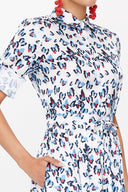 Blue Asymmetric midi dress 93117