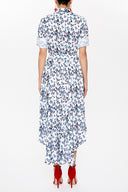 Blue Asymmetric midi dress 93117