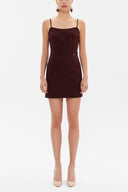 Burgundy Strappy mini dress 93124