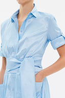 Blue Pleated detail maxi dress 93131