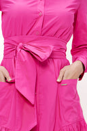 Fuchsia Pleated detail maxi dress 93131