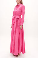 Dark Pink Pleated detail maxi dress 93131