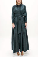 Emerald Pleated detail maxi dress 93131