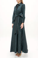 Emerald Pleated detail maxi dress 93131